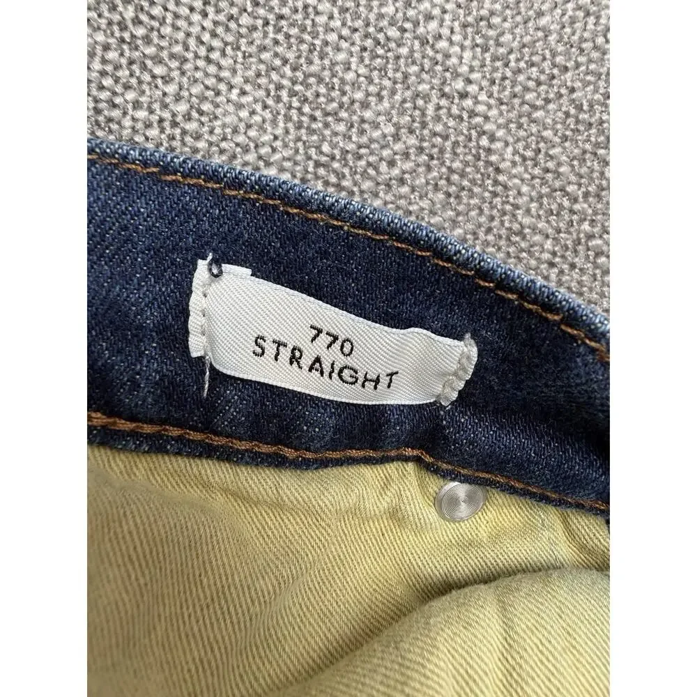 J.Crew 770 Straight Jeans Men’s 34x34 Dark Wash Stretch Denim Classic 5 Pocket